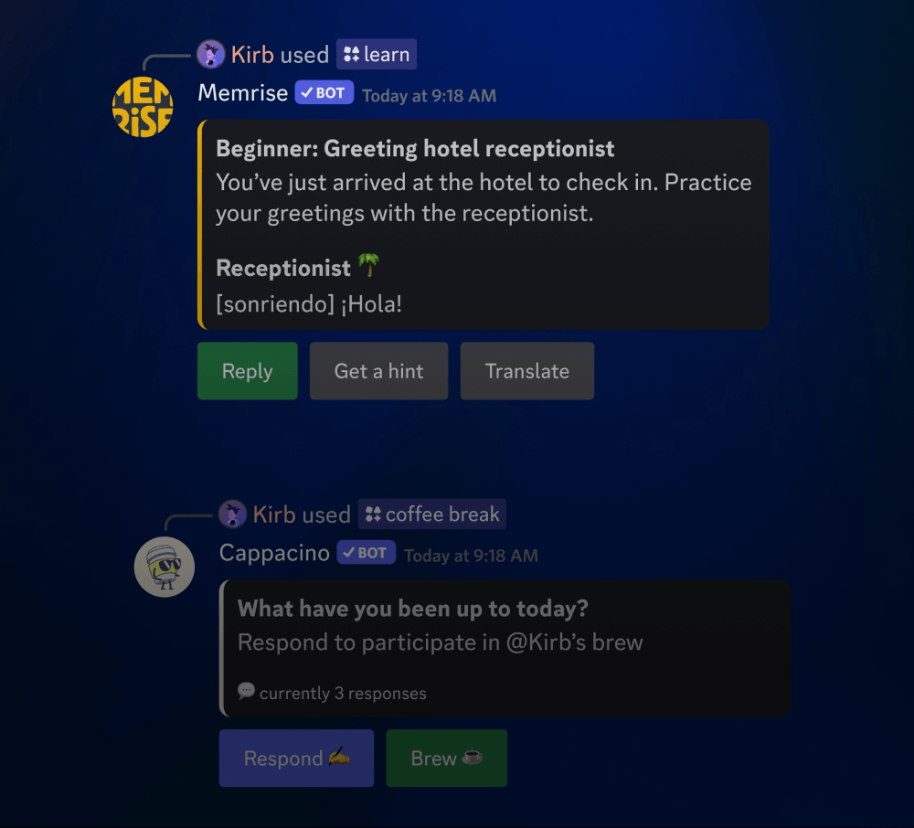 Memrise & Cappuccino